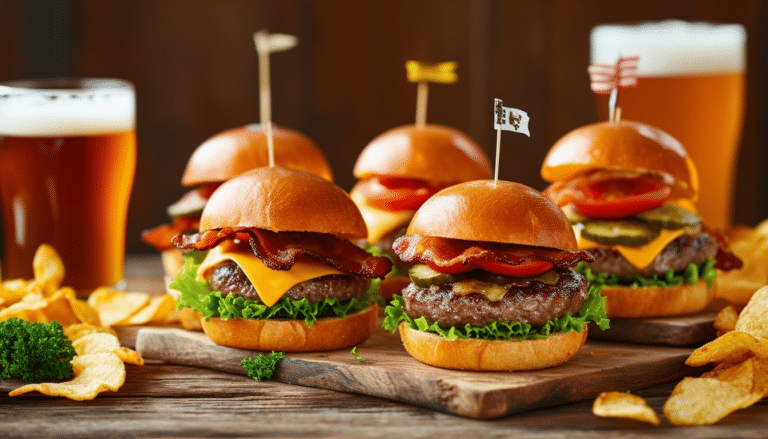 découvrez l'harmonie délicieuse entre les mini burgers sliders et la bière artisanale. une combinaison gourmande qui ravira vos papilles et égayera vos soirées entre amis.
