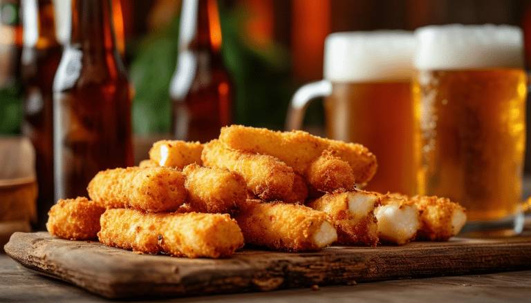 découvrez la recette irrésistible des bâtonnets de mozzarella frits, croustillants à l'extérieur et fondants à l'intérieur, qui s'accompagnent à merveille d'une bonne bière. un délice à partager lors de vos soirées entre amis !