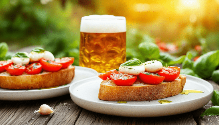 découvrez la recette des bruschettas tomates-mozzarella, une combinaison savoureuse qui se marie à merveille avec une bière fraîche. idéales pour vos apéritifs ou vos soirées entre amis, ces toasts dansants éveilleront vos papilles et apporteront une touche gourmande à vos moments de convivialité.