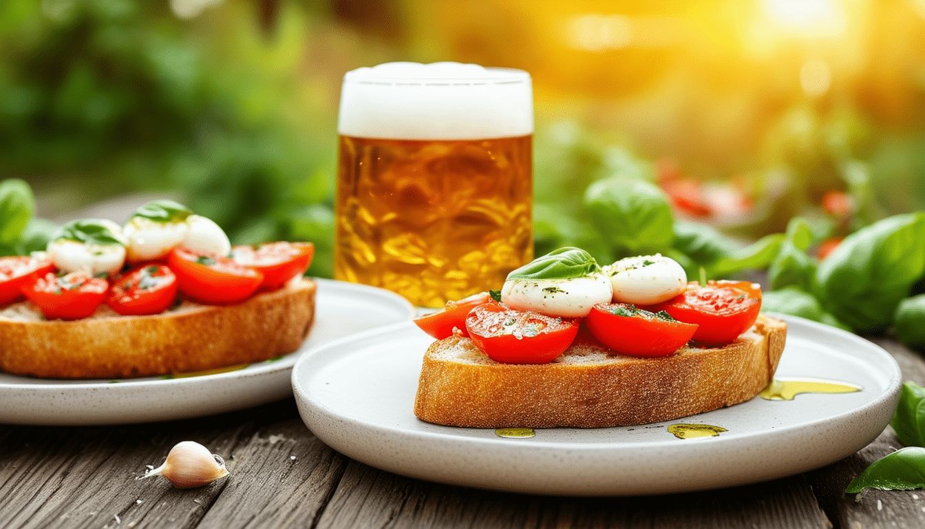 découvrez la recette des bruschettas tomates-mozzarella, une combinaison savoureuse qui se marie à merveille avec une bière fraîche. idéales pour vos apéritifs ou vos soirées entre amis, ces toasts dansants éveilleront vos papilles et apporteront une touche gourmande à vos moments de convivialité.