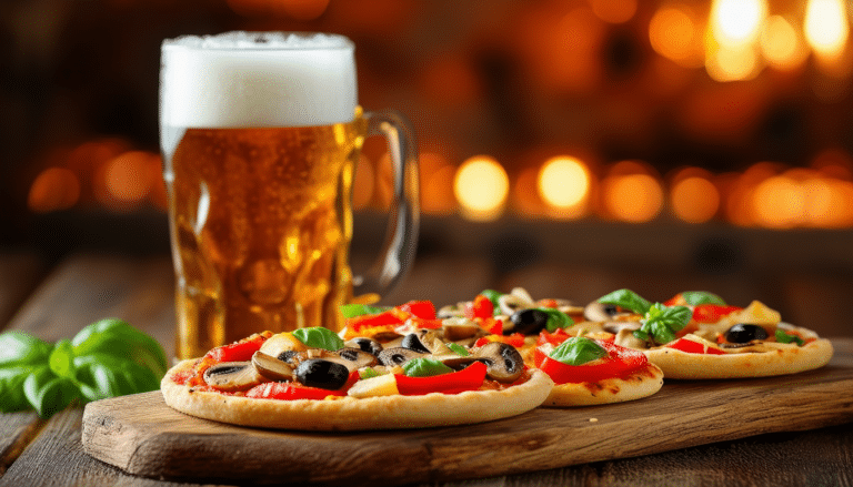 découvrez nos mini pizzas aux légumes, l'accompagnement parfait pour sublimer vos soirées autour d'une bière. savoureuses et colorées, elles charmeront vos invités avec des saveurs fraîches et croquantes. idéales à partager, ces petites bouchées feront de vos apéritifs un moment convivial et gourmand.