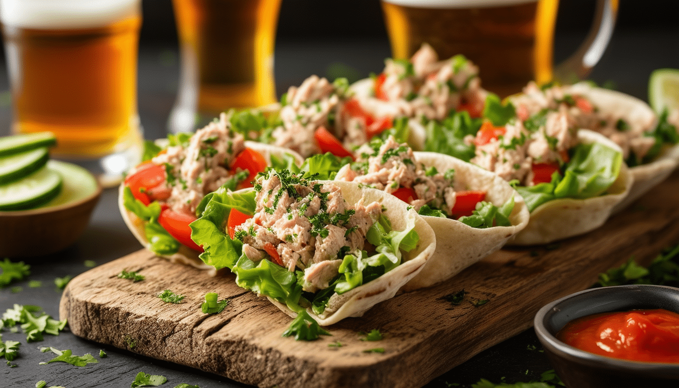 découvrez notre recette de mini wraps au thon et crudités, l'apéritif idéal pour sublimer vos soirées bière. faciles à préparer et savoureux, ces wraps sauront ravir vos invités avec une combinaison fraîche et délicieuse.