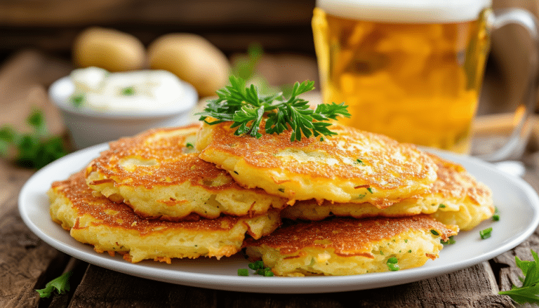 découvrez notre délicieuse recette de galettes de pommes de terre râpées à la bière, alliant croustillant et saveurs authentiques. parfaites en apéritif ou en plat principal, ces galettes originales raviront vos convives. faciles à préparer, elles sont idéales pour une soirée conviviale ou un repas en famille.